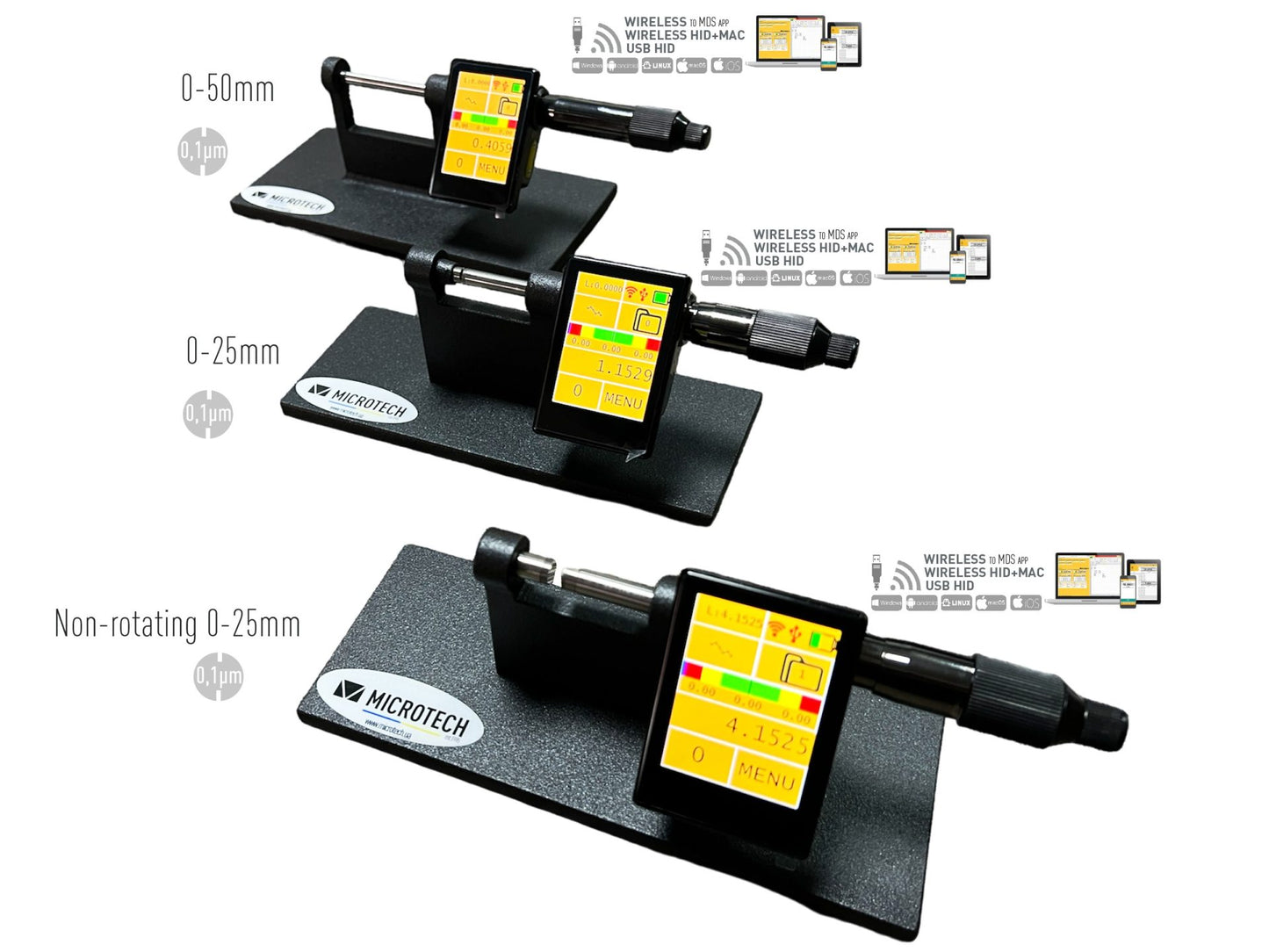 SUB-MICRON TABLET bench micrometers - Wireless+USB