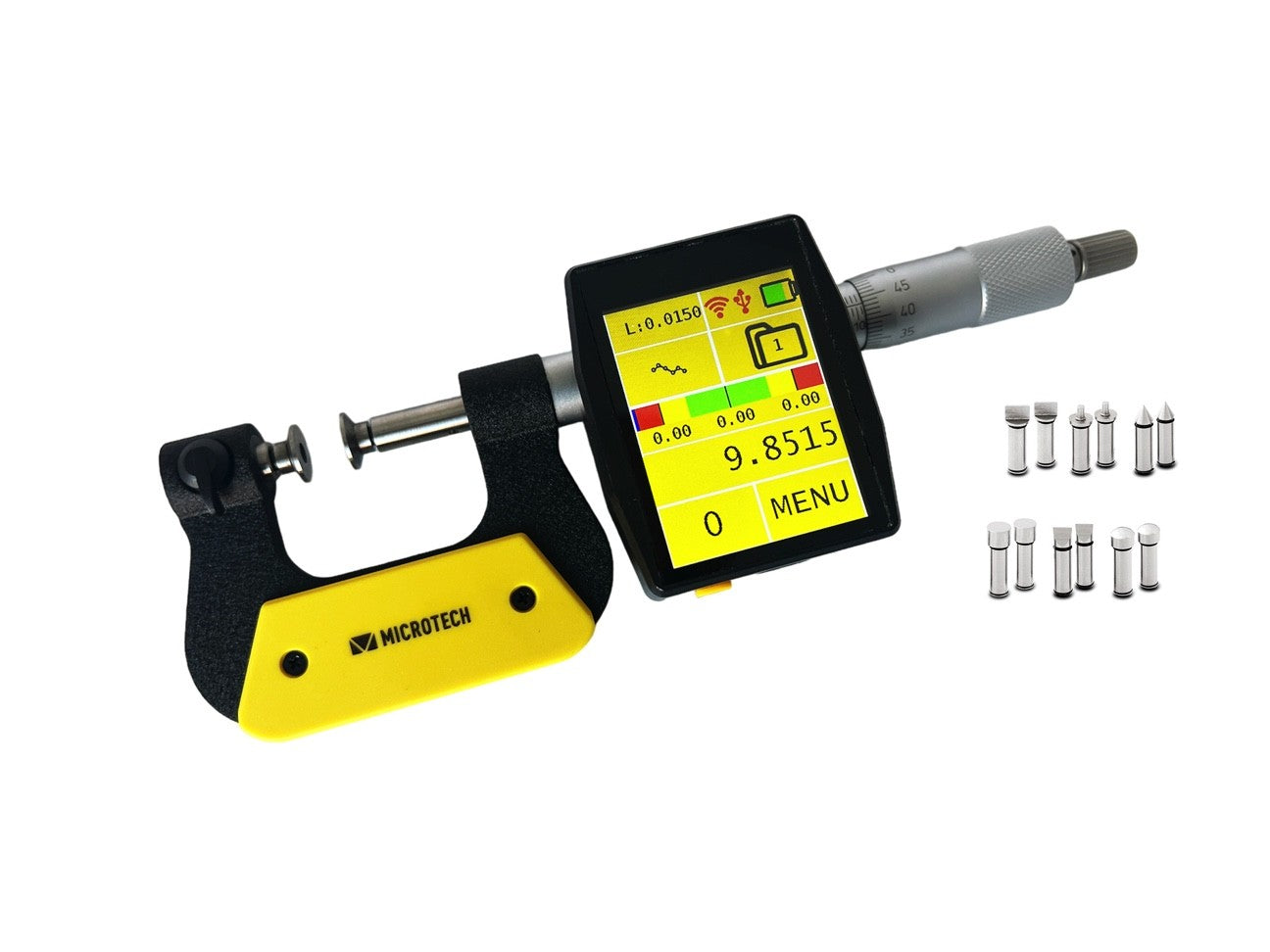 UNIVERSAL TABLET micrometer Interchangeable Anvil IP-65 (non rotating spindle) Wireless+USB
