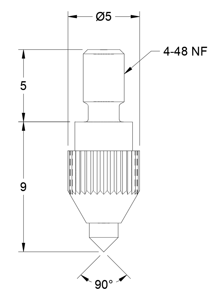 Pointed Contact Point 90°