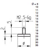 Flat Contact Point - Length 2mm