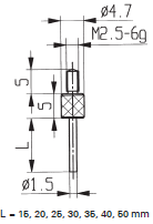Pin Contact Point - Dia 1.5mm