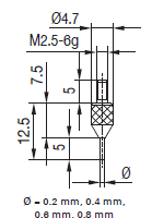 Pin Contact Point - Carbide - Length 5mm