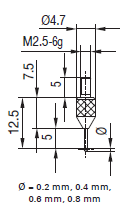 Ball Contact Point - Carbide - Length 5mm