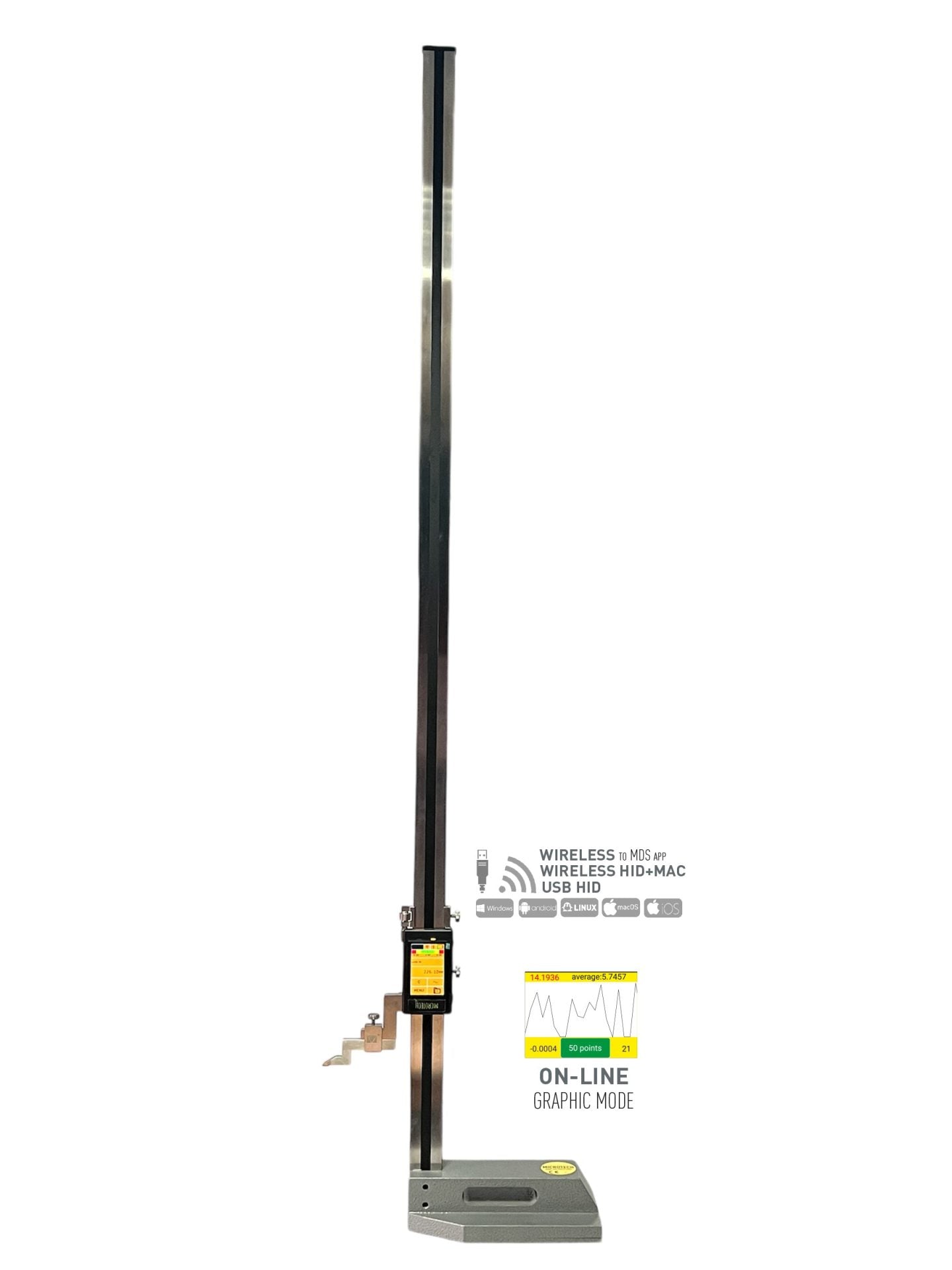 TABLET height gauge up to 80"/2000mm Wireless+USB