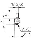 Spherical Contact Point - Dia 1/8" - Length 6mm