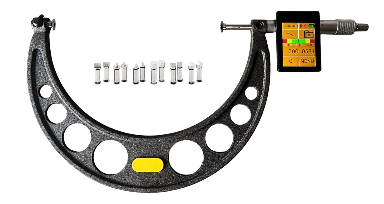UNIVERSAL TABLET micrometer Interchangeable Anvil IP-65 (non rotating spindle) Wireless+USB