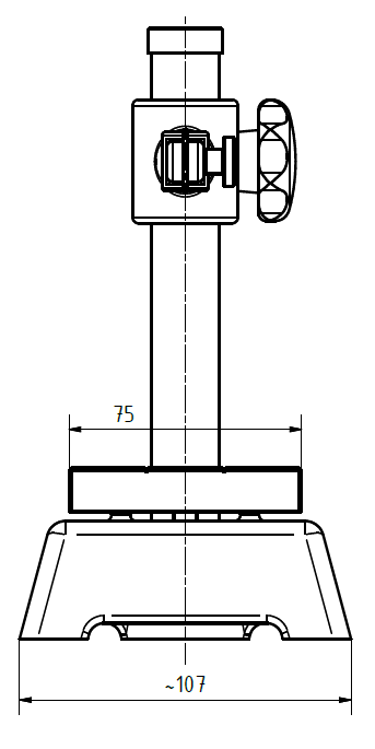 Rectangular Grooved Gage Stand (Smaller)