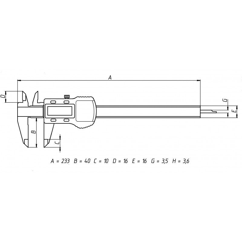 PRECISION digital caliper 6", 8", 12" - 0-300mm IP-67