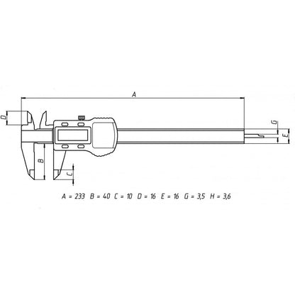 PRECISION digital caliper 6", 8", 12" - 0-300mm IP-67