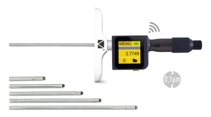 Precision COMPUTERIZED DEPTH Micrometer - Sub-Micron - IP65 - Friction Thimble