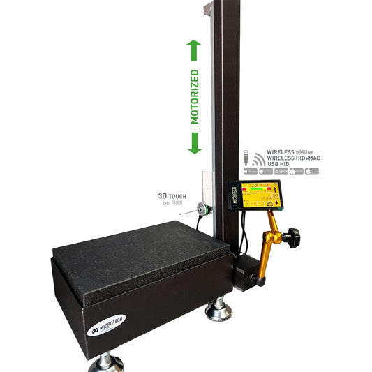 Micron TOUCH Probe Tablet Height Gauge - Motorized with Granite