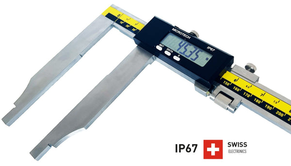 WIRELESS Long jaw digital caliper IP67 up to 5m meters and 300mm Jaws ...