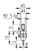 Pin Contact Point - Carbide - Dia 1.5mm - Length 13mm