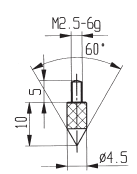 Pointed Contact Point - 45/60 degrees