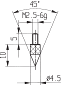 Pointed Contact Point - 45/60 degrees