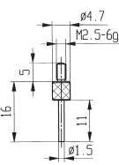 Pin Contact Point - Dia 1.5mm