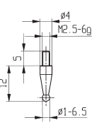 Spherical Contact Point - Length 12mm