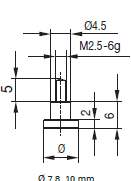 Flat Contact Point - Length 2mm - Steel