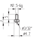 Spherical Contact Point - Dia 3/32" - Length 3mm