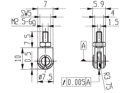 Roller Contact Point with Adjustment Nut - Width 1.5mm