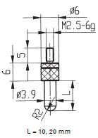 Spherical Contact Point - Carbide - Dia 3.9mm - R2