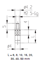 Flat Contact Point - Dia 4mm