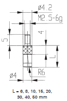 Convex Contact Point - Dia 4mm - R6
