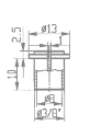 Reducer Bushing-Adaptor 3/8" to 8mm