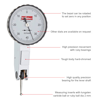 Kafer K46Z Dial Test Indicator 0.0001" Resolution