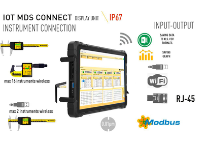 IOT MDS CONNECT IP67 DISPLAY UNIT 10", battery, strap (incl 1 USB dongle+1USB extension+MDS PRO app)