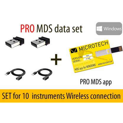 SET MDS PRO+ for Windows 12 instruments (4 USB dongle+ 4 USB extension+MDS PRO app)