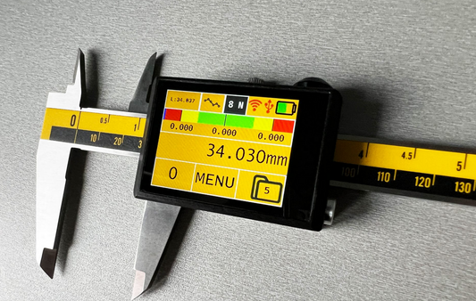 Tablet Digital Caliper e-Force  -  6", 8", 12"  -  1-20N  -  Ceramic Jaw  -  USB & Bluetooth