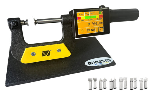 DataMet Bench Micrometer - Universal Anvils - Non-Rotating Spindle- Sub-Micron - IP65 - Friction Thimble