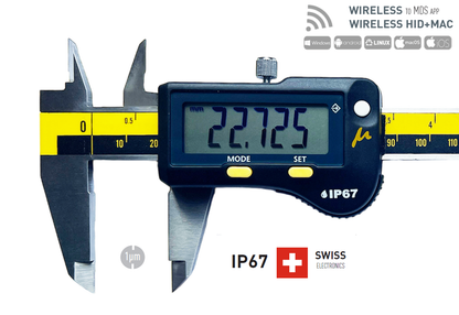 MICRON WIRELESS caliper 6", 8", 12" - 0-300mm IP-67 SWISS electronic