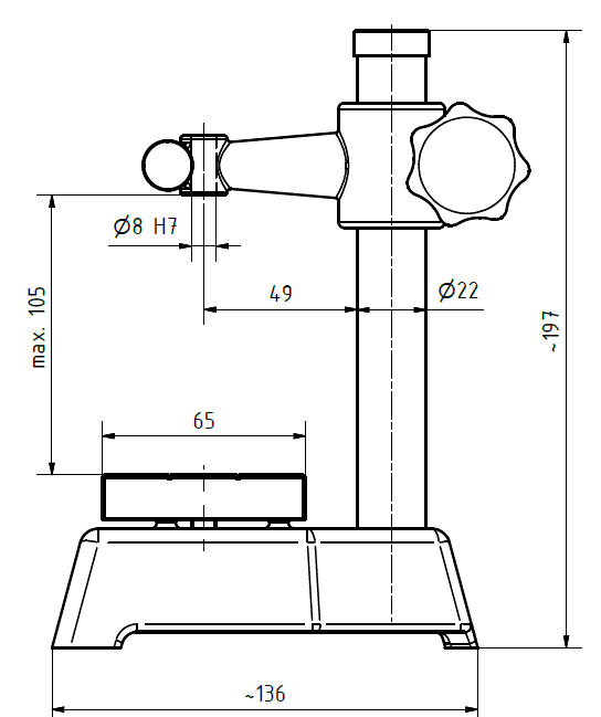 Rectangular Grooved Gage Stand (Smaller)