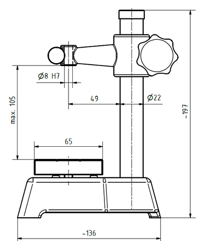 Rectangular Grooved Gage Stand (Smaller)