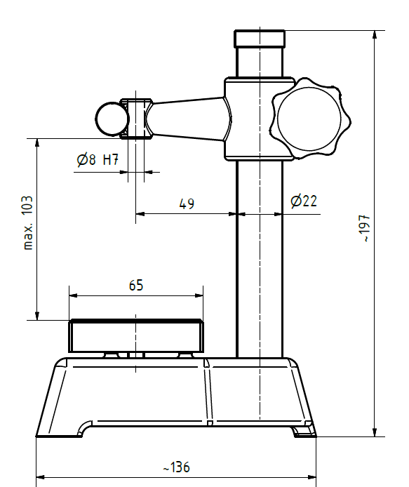 Rectangular Ceramic Gage Stand