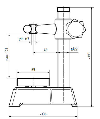 Rectangular Ceramic Gage Stand