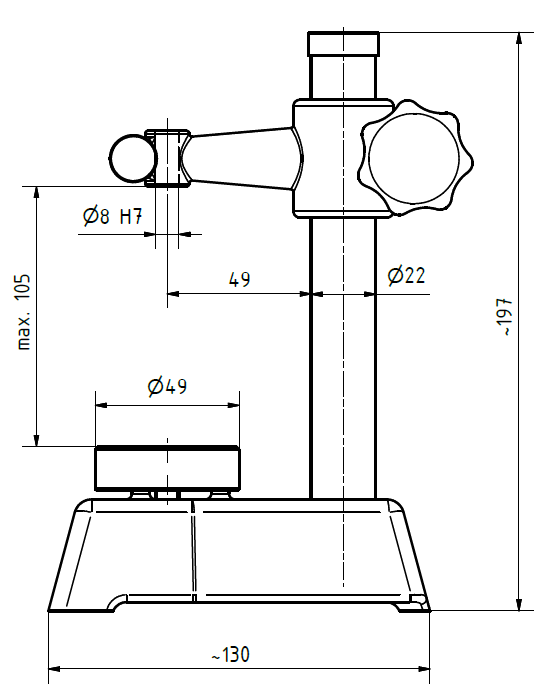 Round Steel Gage Stand