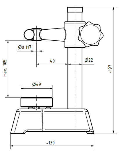 Round Steel Gage Stand