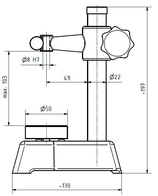 Round Ceramic Gage Stand