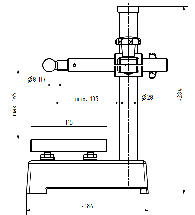 Rectangular Grooved Gage Stand (Larger)