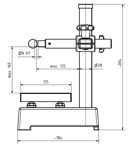 Rectangular Grooved Gage Stand (Larger)